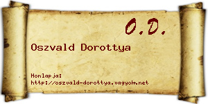 Oszvald Dorottya névjegykártya